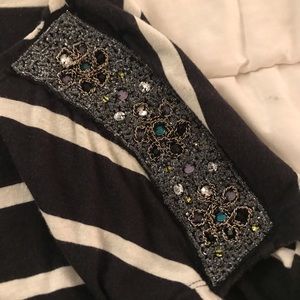 River Island Tops - Striped top with embellishments on the shoulders River Island Tops - Striped top with embellishments on the shoulders